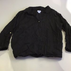 Sigrid Olsen men’s button down dress shirt black size 3X